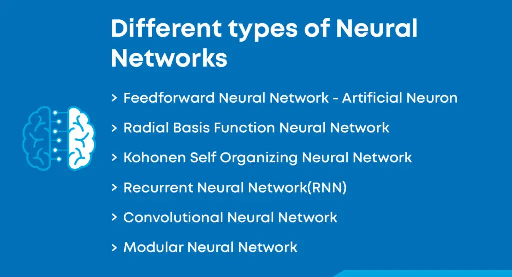 Cuáles son las diferentes redes neuronales