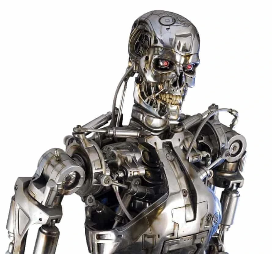 El 'T-800 Endoskeleton' de la pel·lícula Terminator 2 de 1991, ofereix una visió menys que benigna de la era dels robots.'T-800 Endoskeleton' de la película Terminator 2 de 1991, ofrece una visión menos que benigna de la era de los robots.