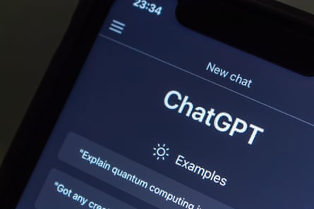 El bot ChatGPT visto en un iPhone.