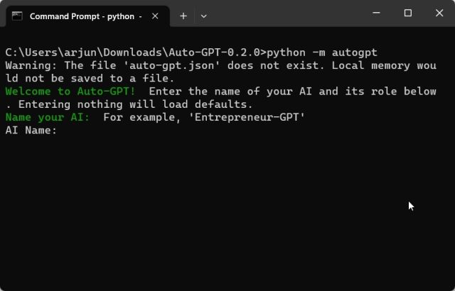 Instale Auto-GPT en Windows, macOS y Linux